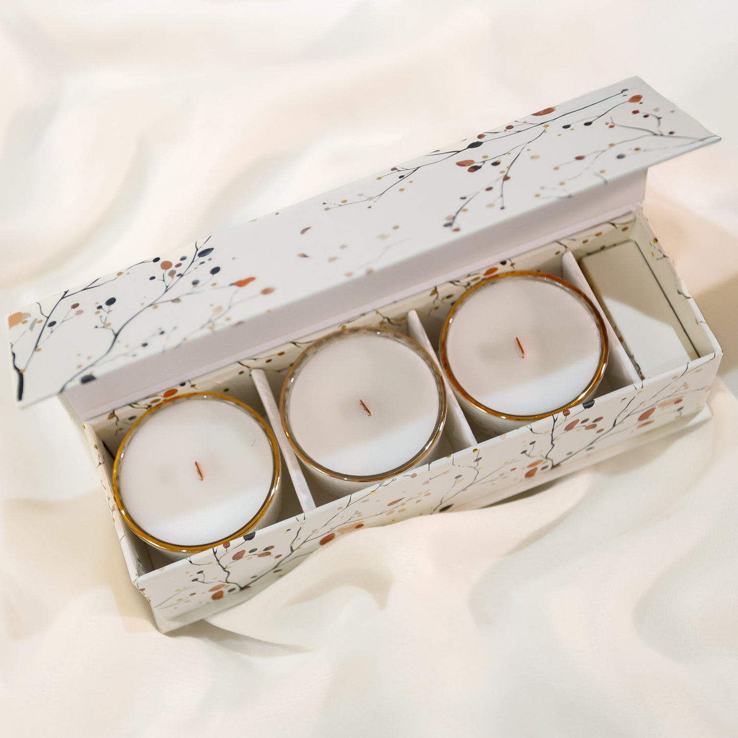 Gift Box Trio • Candles & Matchbox Set
