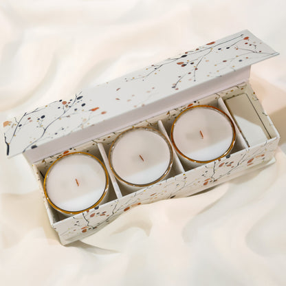 Gift Box Trio • Candles & Matchbox Set