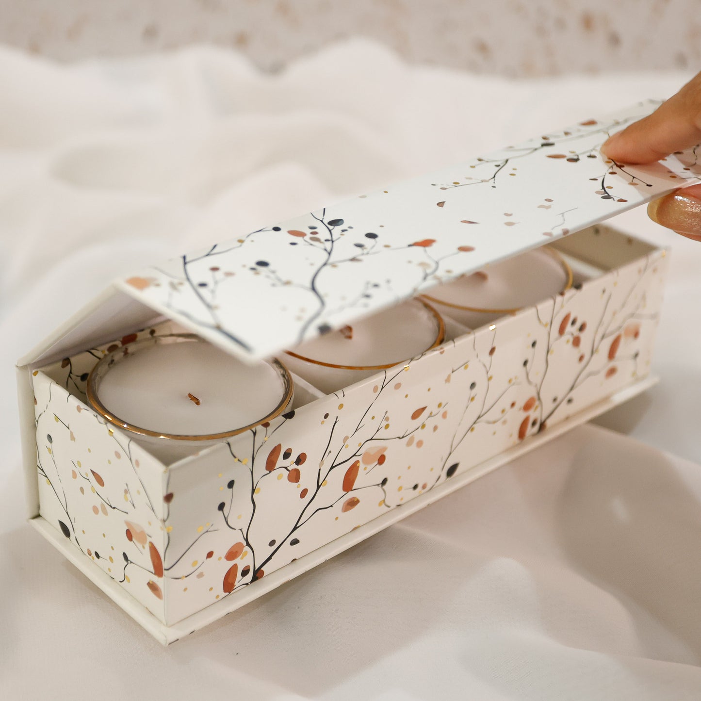 Gift Box Trio • Candles & Matchbox Set